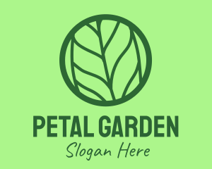 Green Leaf Badge logo design