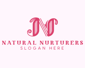 Vintage Fashion Boutique Letter N logo design