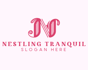 Vintage Fashion Boutique Letter N logo design