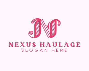 Vintage Fashion Boutique Letter N logo design