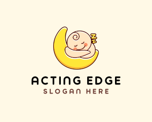 Sleeping Baby Moon  logo design