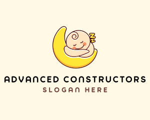 Sleeping Baby Moon  logo design