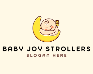 Sleeping Baby Moon  logo design