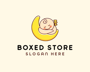 Sleeping Baby Moon  logo design