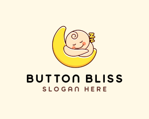 Sleeping Baby Moon  logo design