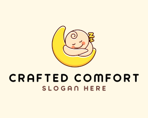 Sleeping Baby Moon  logo design