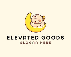 Sleeping Baby Moon  logo design