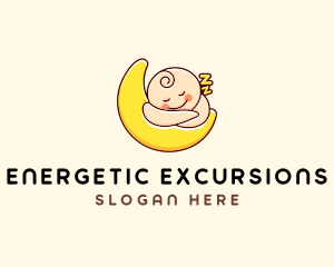 Sleeping Baby Moon  logo design