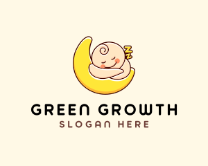 Sleeping Baby Moon  logo design