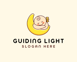 Sleeping Baby Moon  logo design