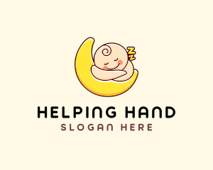 Sleeping Baby Moon  logo design