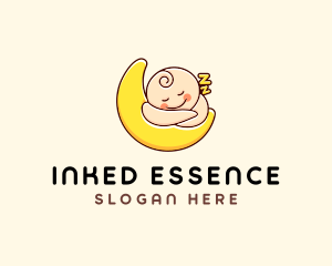 Sleeping Baby Moon  logo design