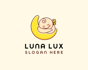 Sleeping Baby Moon  logo design