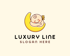 Sleeping Baby Moon  logo design