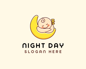 Sleeping Baby Moon  logo design