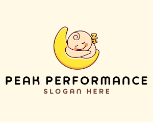 Sleeping Baby Moon  logo design