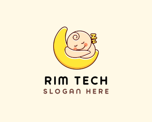 Sleeping Baby Moon  logo design