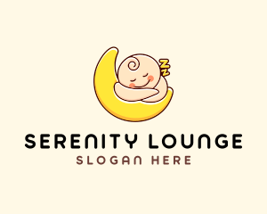 Sleeping Baby Moon  logo design