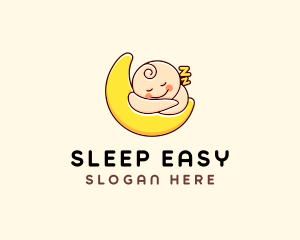 Sleeping Baby Moon  logo design