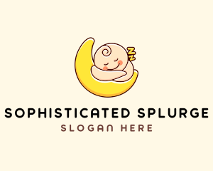 Sleeping Baby Moon  logo design