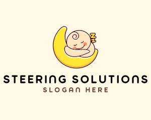 Sleeping Baby Moon  logo design