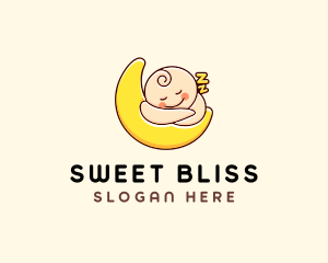 Sleeping Baby Moon  logo design