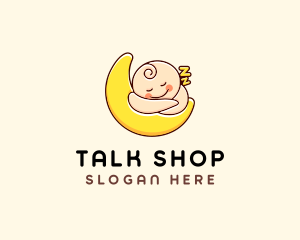 Sleeping Baby Moon  logo design