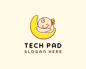 Sleeping Baby Moon  logo design