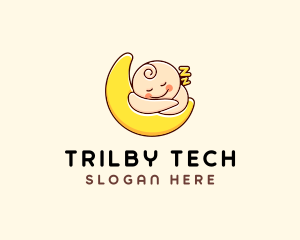 Sleeping Baby Moon  logo design