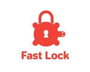 Secure Turtle Lock logo design