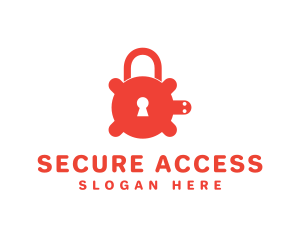 Secure Turtle Lock logo design