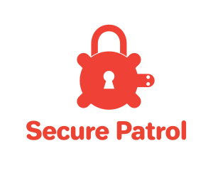 Secure Turtle Lock logo design