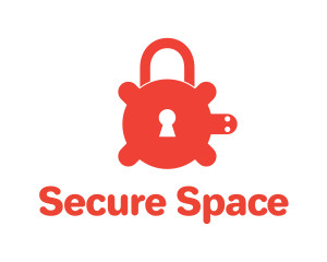 Secure Turtle Lock logo design