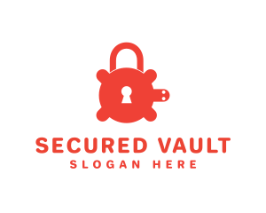 Secure Turtle Lock logo design