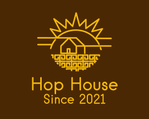 Rural House Sunrise logo design