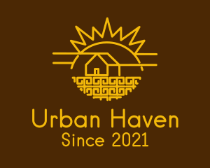 Rural House Sunrise logo design