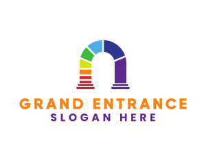 Rainbow LGBT Archway logo design