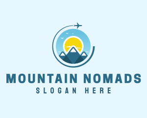 Mountain Sun Travel Tour logo design