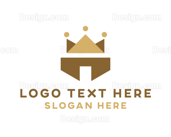 Abstract Polygon Crown Logo
