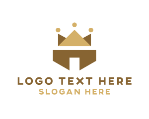 High Class - Abstract Polygon Crown logo design