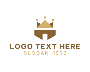 Abstract Polygon Crown Logo