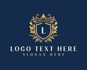 Luxury Floral Emblem Logo