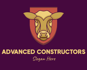 Golden Cow Head logo design