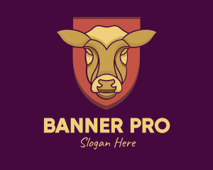 Golden Cow Head logo design