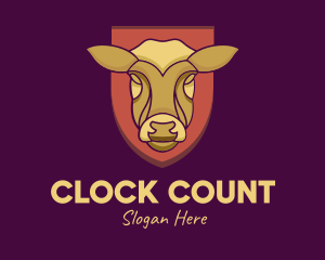 Golden Cow Head logo design