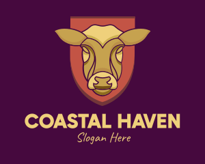 Golden Cow Head logo design