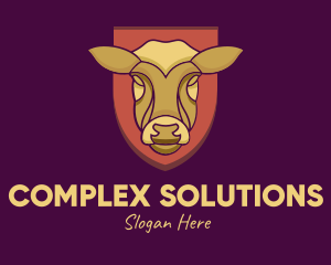 Golden Cow Head logo design