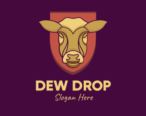 Golden Cow Head logo design