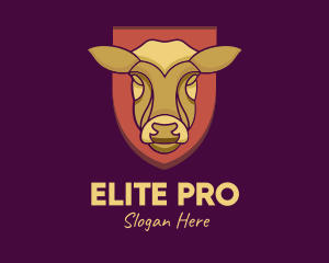 Golden Cow Head logo design