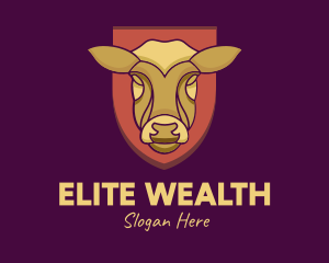 Golden Cow Head logo design